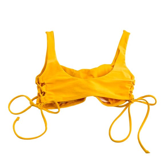 HOLLISTER Swim Be the Sunshine Side Tie Lined Swim Top - Picture 6 of 16